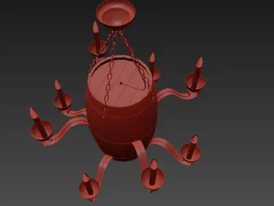 Barrel Lamp 2 3D model 3D model