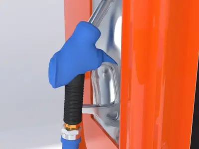 Fuel Bowser and Pump 3D model