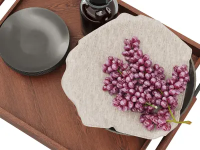 Decor set with grape 3D model