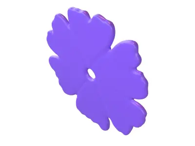 Flower Symbol v7 003 Low-poly 3D model