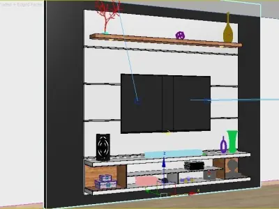 TV WALL 5 3D model