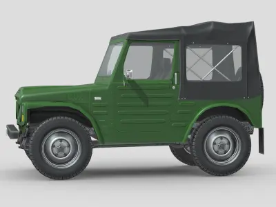 Suzuki Jimny 1977 Low-poly 3D model