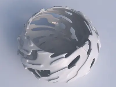 Bowl squeezed twisted with smooth cuts and bulges   3D print model