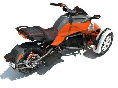 Orange Chopper Can-Am Spyder 3D model