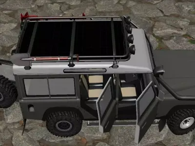 Land Rover Defender Low-poly 3D model