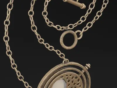 Sand Clock Necklace Low-poly 3D model