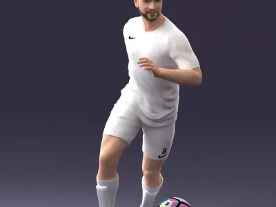 000184 Soccer Player with Ball 0912 3dp 3D print model