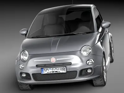 Fiat 500S 2014 3D model