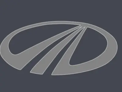 Mahindra logo CAD model 3D model