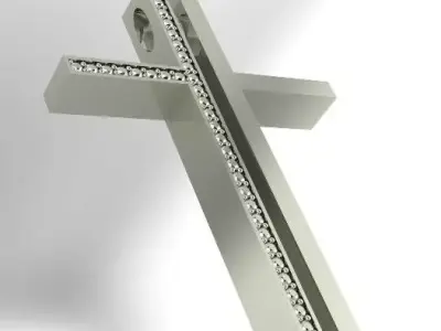 Cross with stones Printing Model Free 3D print model