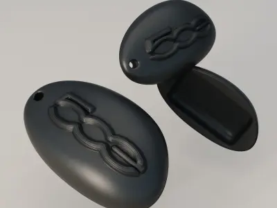 FIAT 500E STONE KEY CASE 3D print model