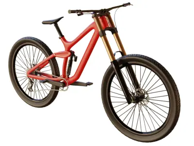 Mountain Bike MTB bicycle downhill Low-poly 3D model
