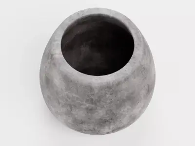 -Concrete Flower Pot V1- 3D model