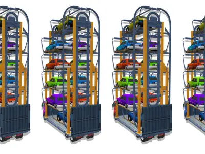 Parking Truck crane 3D model