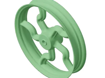 Plastic Bike Wheel Rim Toy 3D model