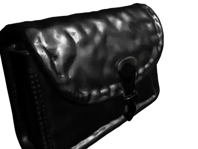 Woven Leather Clutch Bag Low-poly 3D model