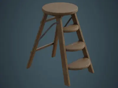 Step Ladder 2B Low-poly 3D model