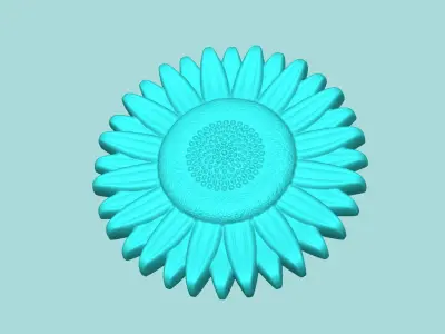 Sunflower 15 - Silicone Mold Maker - Template 3D print model