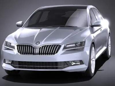 Skoda Superb 2017 VRAY 3D model