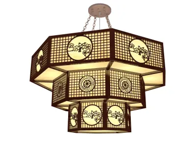 Chinese lanterns Low-poly 3D model