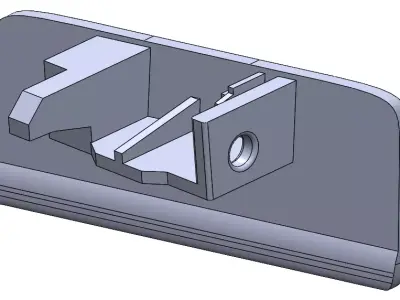 FIAT GRAND PUNTO GLOVEBOX HANDLE REPLACEMENT - 3D PRINT READY Free 3D print model