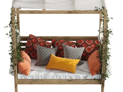 Garden daybed 3D model