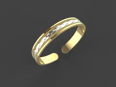 3D Model - Elegant Gold Bracelet 3D print model