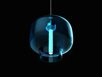 Deco hanging lamp 3 Free 3D model