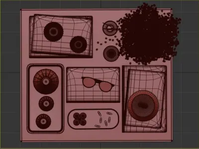 Decorative set 101 3D model