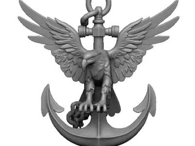 Anchor Pendant 3D print model