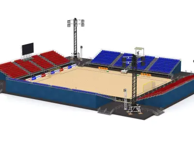 Beach Football Soccer Stadium 3D model