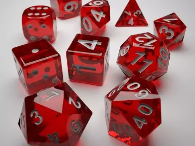 Role Playing Dice - Complete Set - 3D Print Ready 3D model