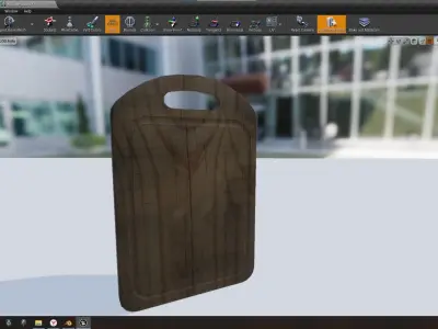 cutting board Lou- Poli Free low-poly 3D model