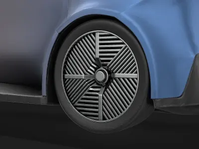 Futuristic Car Low-poly 3D model