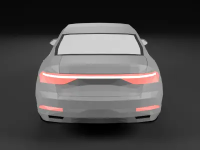 Low Poly Sedan Low-poly 3D model