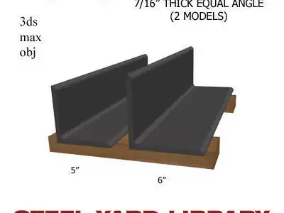 7 16in Thick Equal Angle 3D model