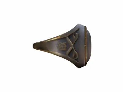 High 3d Render Artificial Signet Ring 3D model