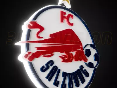 FC Red Bull Salzburg logo  - Cinematic - 3D print 3D model