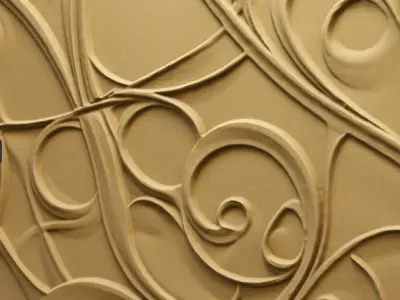 modern panel wall decor set wall relief mural CNC 142 3D model