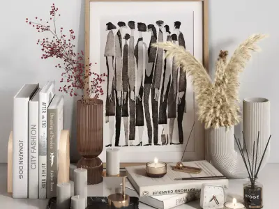 decorative set 01 3D model