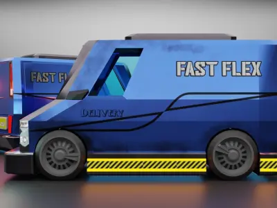 Futuristic Vehicle Low-poly 3D model