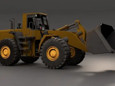 Wheel Loader 3D Model Low-poly 3D model