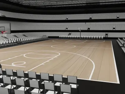Basketball Stadium Low-poly 3D model