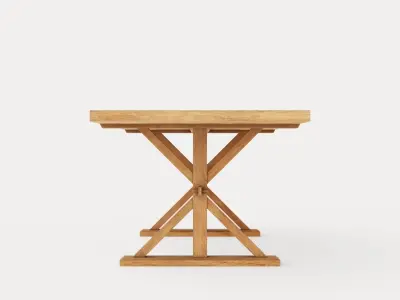 Lyon Dining Table 200x100 Cm Vintage Nature Low-poly 3D model