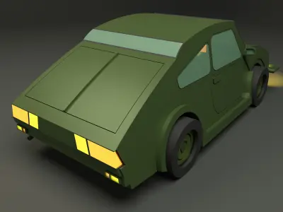 Lowpoly car 7 Low-poly 3D model