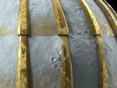 Roof Tile Materials 94- Metal Roofing By Sbsar Seamless Pbr 4k Texture