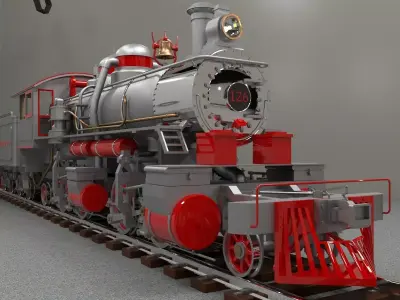 Little River Railroad 126 steam locomotive train Free 3D model