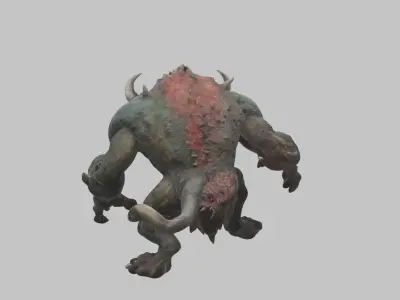 Dark Fantasy Reptile Master Monster Creature Low-poly 3D model