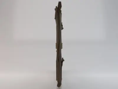 Wooden Window Wall  Low-poly 3D model