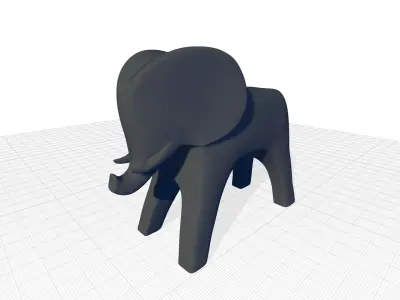 Dwell Studio Elephant Gold Objet 3D model
